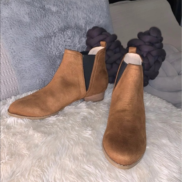 Tan Soft Suede Booties - Picture 6 of 8